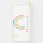 パステルレインボーきらめく誕生日 横断幕 (縦)