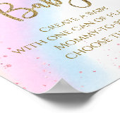 パステルレインボーでベビーのベビーシャワーゲームを作る ポスター (角)