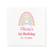 パステルレインボーとハートファーストバースデーパーティー