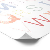 パステルレインボーアルファベットABC子供部屋デコール ポスター (角)