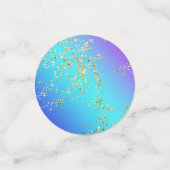 パステルレインボーアンド金ゴールドグリッタースターズ コンフェッティ (スモール正面)