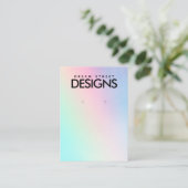 パステルレインボーイヤリングディスプレイ 名刺 (スタンド正面)