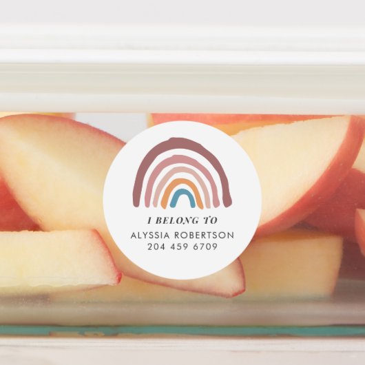 パステルレインボーイラストレーションボホビーズオン ラベル (貼付)