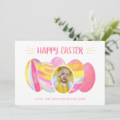 パステルレインボーイースターエッグフォトウォーターカラー シーズンカード (スタンド正面)