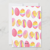 パステルレインボーイースターエッグフォトウォーターカラー シーズンカード (裏面)