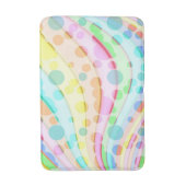 パステルレインボーウェーブアンドバブル バスマット (正面縦)