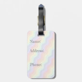 パステルレインボーウェーブズラゲッジタグ ラゲッジタグ (裏面縦)