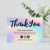 パステルレインボーウォーターカラーサンキューメディアインサート (スタンド正面)