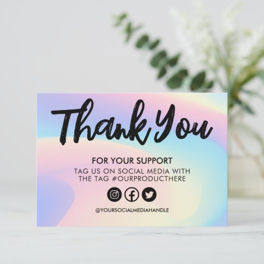 パステルレインボーウォーターカラーサンキューメディアインサート (スタンド正面)