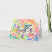 パステルレインボーウォーターカラーフローラシータートルカード シーズンカード (裏面)