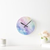 パステルレインボーウォールクロック ラウンド壁時計 (ホーム)