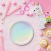 パステルレインボーエステティックバースデーパーティー ペーパープレート (パーティー)