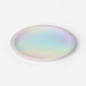 パステルレインボーエステティックバースデーパーティー ペーパープレート (アングル)