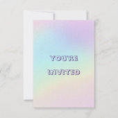 パステルレインボーエステティックバースデーパーティー 招待状 (正面)