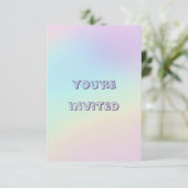 パステルレインボーエステティックバースデーパーティー 招待状 (スタンド正面)