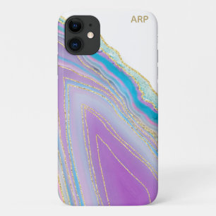 *~*パステルレインボーエーテ-金ゴールドグリッター静脈 iPhone 11 ケース