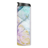 *~パステルレインボーオパール抽象芸術金ゴールドグリッター タンブラー (回転右)