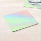 パステルレインボーオブカラー スクエアペーパーコースター (アングル)