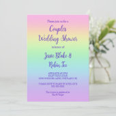パステルレインボーカップルのウェディングシャワー招待状 招待状 (スタンド正面)