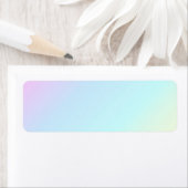 パステルレインボーカラフルグラデーション背景壁 ラベル (インサイチュ)