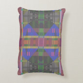 パステルレインボーカラフルジオメトリック アクセントクッション (裏面(縦))