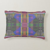 パステルレインボーカラフルジオメトリック アクセントクッション (裏面)