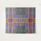 パステルレインボーカラフルジオメトリック タペストリー (正面(横))