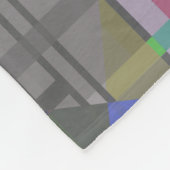 パステルレインボーカラフルジオメトリック フリースブランケット (角)