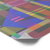 パステルレインボーカラフルジオメトリック ポスター (角)