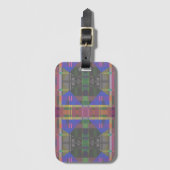 パステルレインボーカラフルジオメトリック ラゲッジタグ (正面縦)