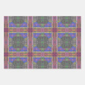 パステルレインボーカラフルジオメトリック ラッピングペーパーシート (正面2)