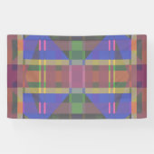 パステルレインボーカラフルジオメトリック 横断幕 (横)
