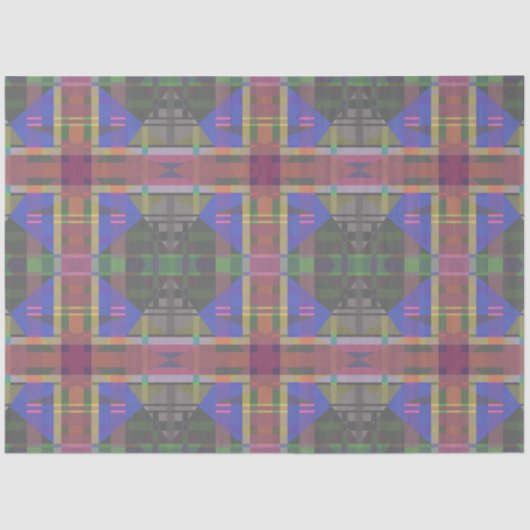 パステルレインボーカラフルジオメトリック 薄葉紙 (正面)