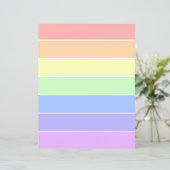 パステルレインボーカラフルズストライプスクラップブック紙 (スタンド正面)