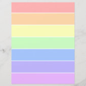 パステルレインボーカラフルズストライプスクラップブック紙 (正面)