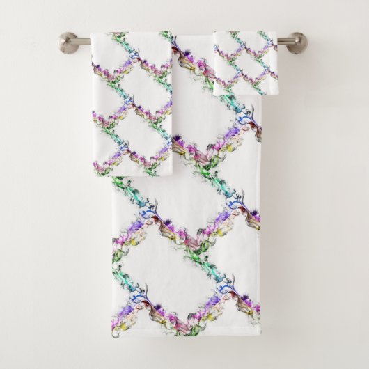 パステルレインボーカラフルフレイムスフローラダイヤモンド バスタオルセット (インサイチュ)