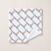 パステルレインボーカラフルフレイムスフローラダイヤモンド バスタオルセット (ウォッシュタオル)