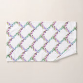 パステルレインボーカラフルフレイムスフローラダイヤモンド バスタオルセット (ハンドタオル)