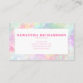 パステルレインボーカラフルホログラフィックオパール結晶 名刺 (裏面)