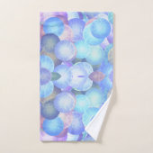 パステルレインボーカラーのディスコボール – 3D光学 バスタオルセット (ハンドタオル)