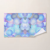 パステルレインボーカラーのディスコボール – 3D光学 バスタオルセット (ハンドタオル)