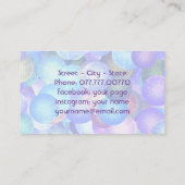 パステルレインボーカラーのディスコボール – 3D光学 名刺 (裏面)