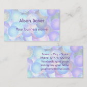 パステルレインボーカラーのディスコボール – 3D光学 名刺 (正面/裏面)