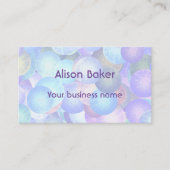 パステルレインボーカラーのディスコボール – 3D光学 名刺 (正面)