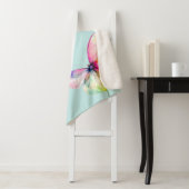 パステルレインボーカラーの繊細なピンクの蝶 シェルパブランケット (インサイチュ)