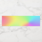 パステルレインボーカラーぼやけ抽象芸術グラディエントグラデーション ペットボトルラベル (シングルラベル)