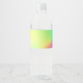 パステルレインボーカラーぼやけ抽象芸術グラディエントグラデーション ペットボトルラベル (正面)