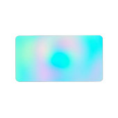 パステルレインボーカラーぼやけ抽象芸術グラディエントグラデーション ラベル (正面)