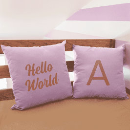 パステルレインボーカラーアルファベットイニシャル子供部屋 クッション