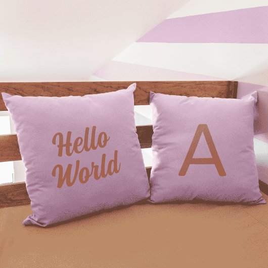 パステルレインボーカラーアルファベットイニシャル子供部屋 クッション